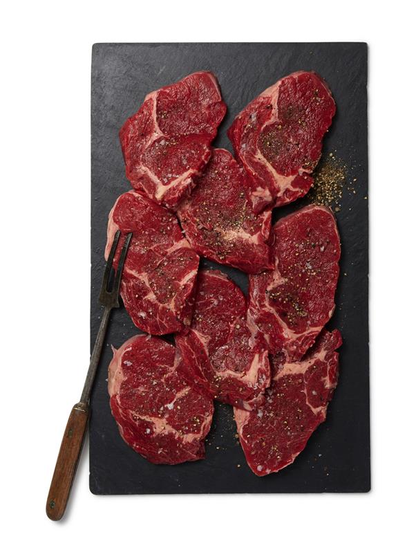 Ribeye af dansk kalv 10stk.